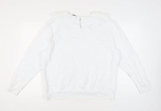 Marks and Spencer Women's White Pullover Sweatshirt Size 20