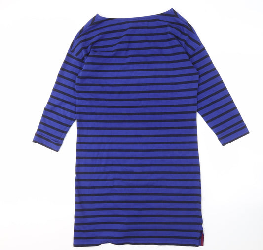Boden Women's Blue Striped Shift Dress Size 10