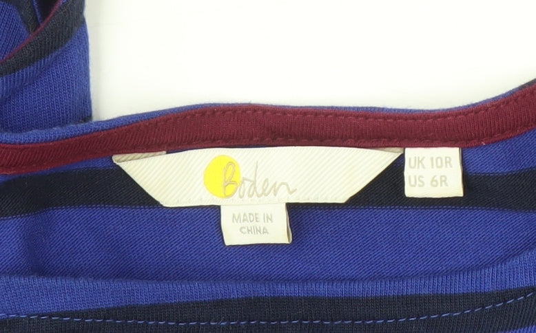 Boden Women's Blue Striped Shift Dress Size 10