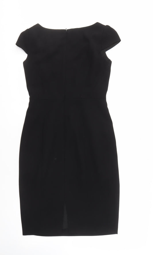 Hobbs Women’s Black Sheath Dress, Size 8 Short Sleeve