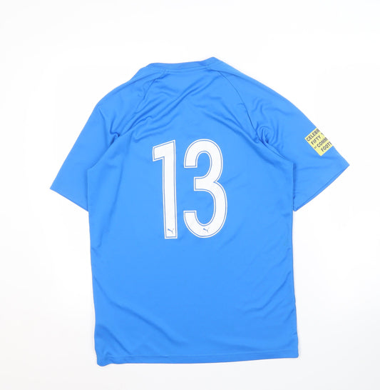 Puma Men's Blue Football Jersey M