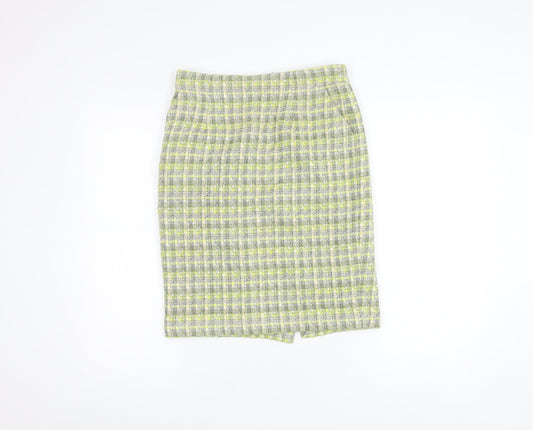Laura Ashley Women's Check Knee Length Skirt, Size 6, Multicoloured