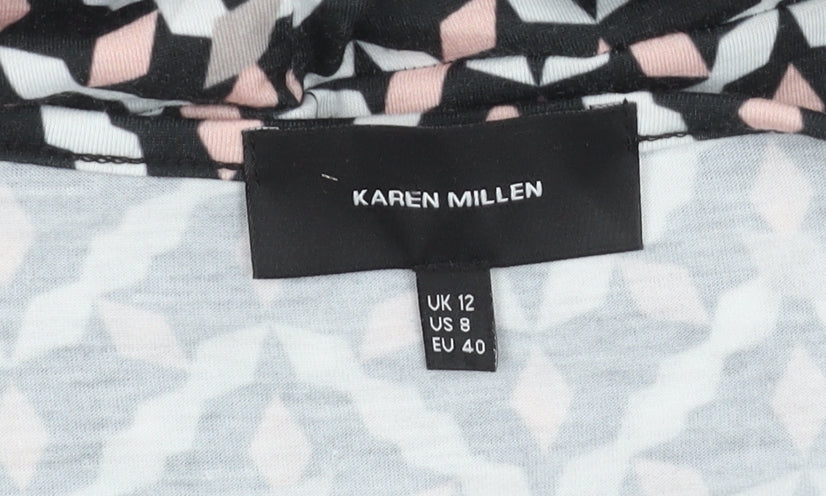 Karen Millen Women's Multicoloured Fit & Flare Dress