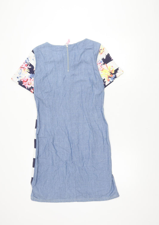 Joules Women's Multicoloured Size 8 Striped Dress