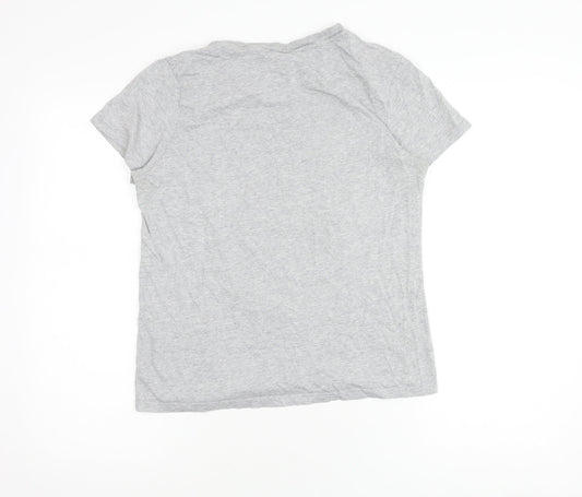 Disney Women's Grey Mickey T-Shirt, Size S, Casual Style