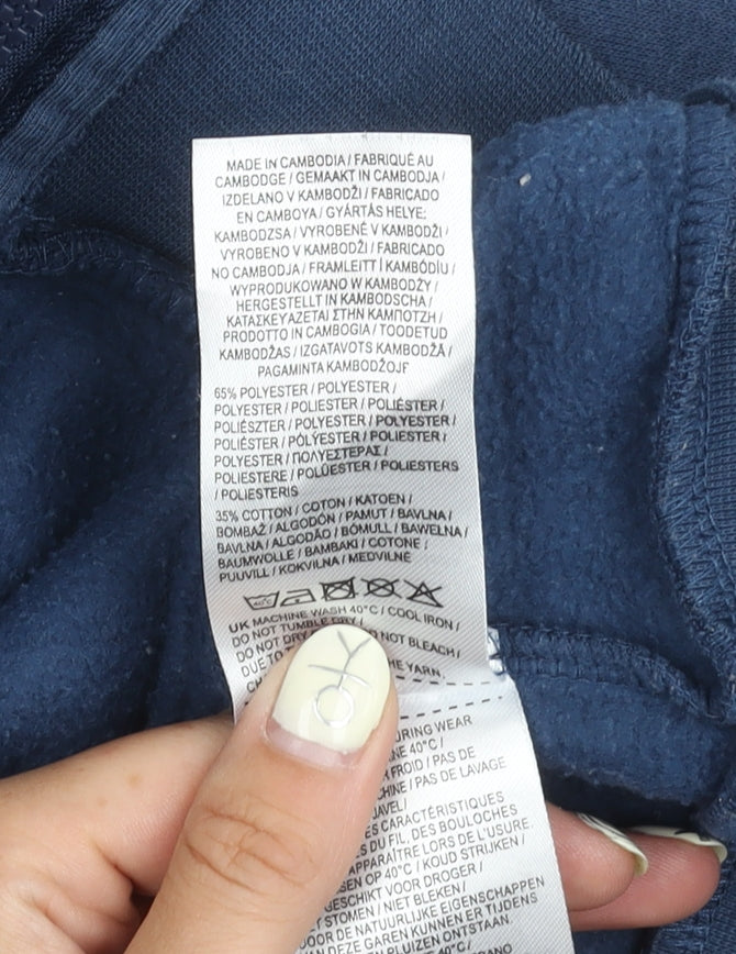 Slazenger Men's Blue Hooded Jacket, Size L, Full Zip