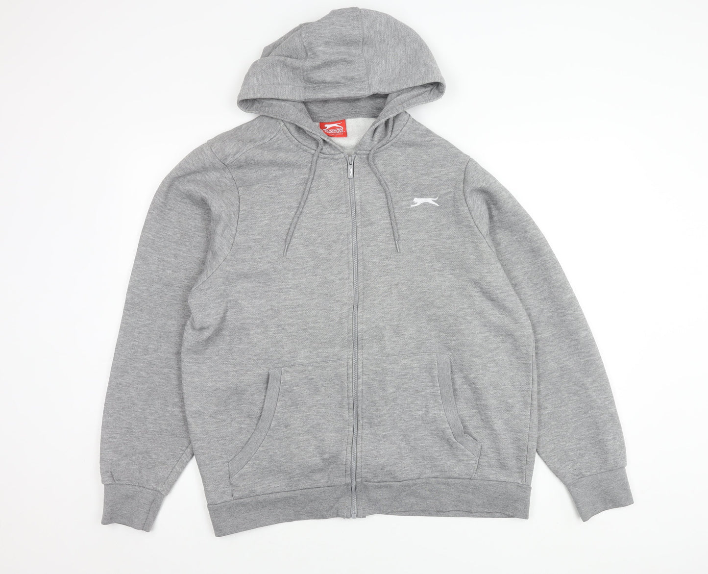 Slazenger Men's Grey Hooded Basic Jacket L