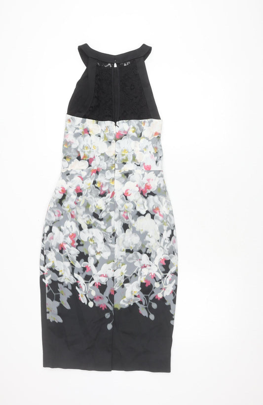 Karen Millen Women’s Multicoloured Halter Sheath Dress