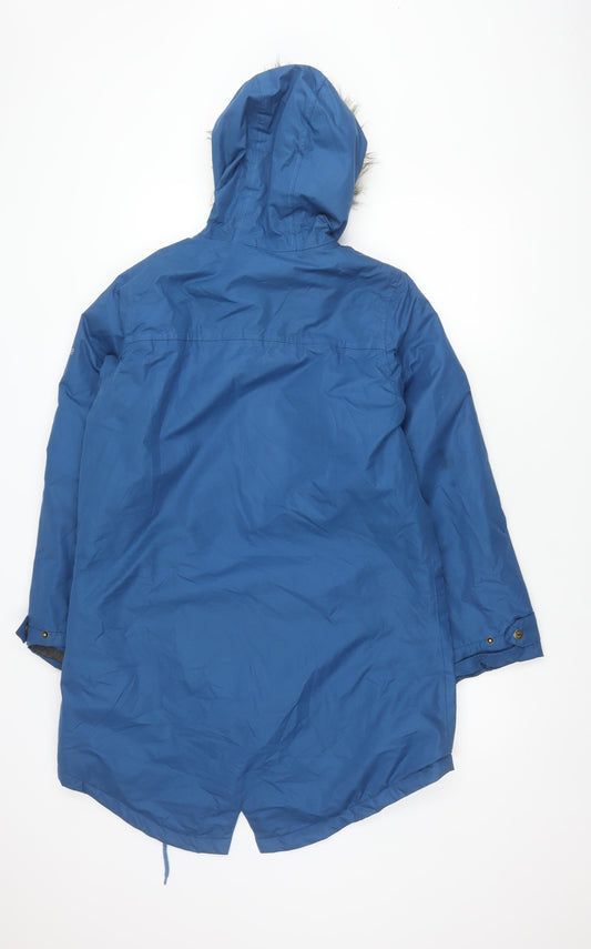 Trespass Men's Blue Parka Coat L Waterproof