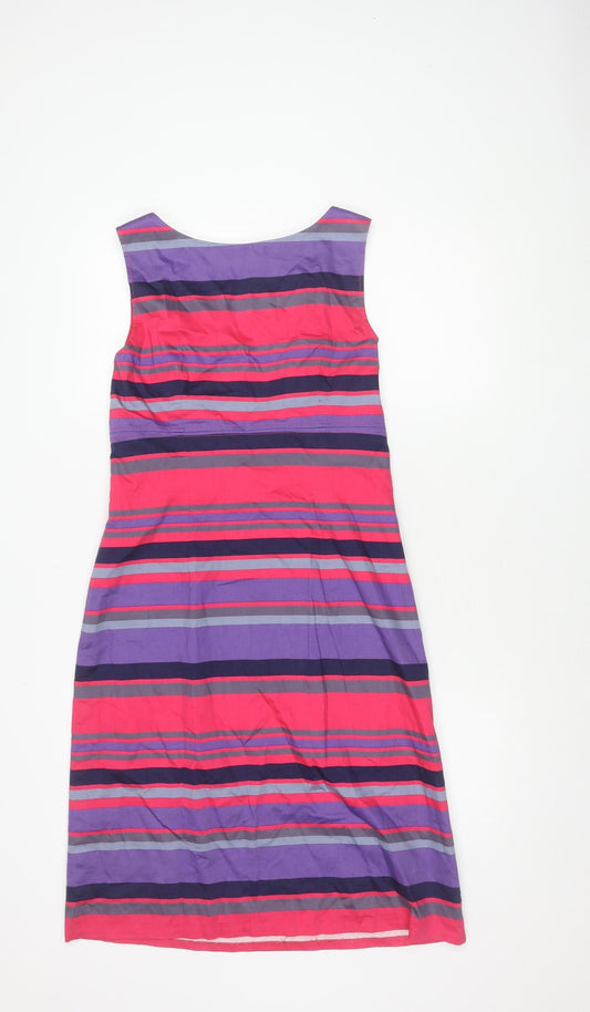Boden Women's Multicoloured Striped Shift Dress Size 12