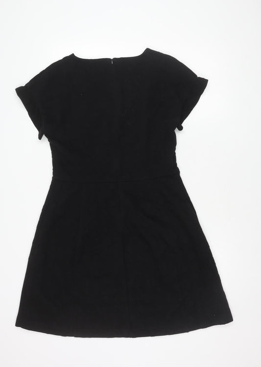 Boden Women's Black Short Dress, Size Short Sleeve