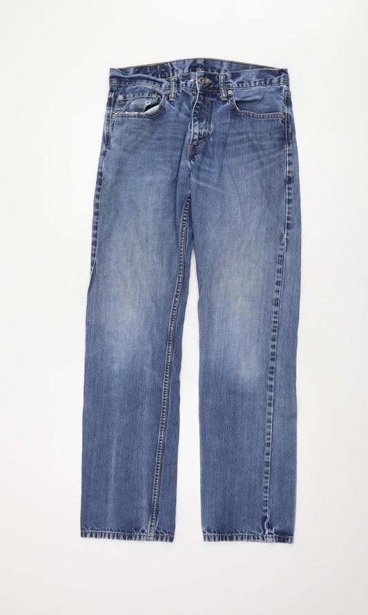 Levi's Men's Blue Straight Jeans 32W 34L Regular Fit