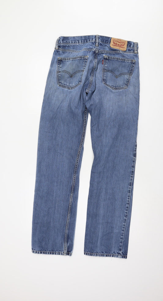 Levi's Men's Blue Straight Jeans 32W 34L Regular Fit