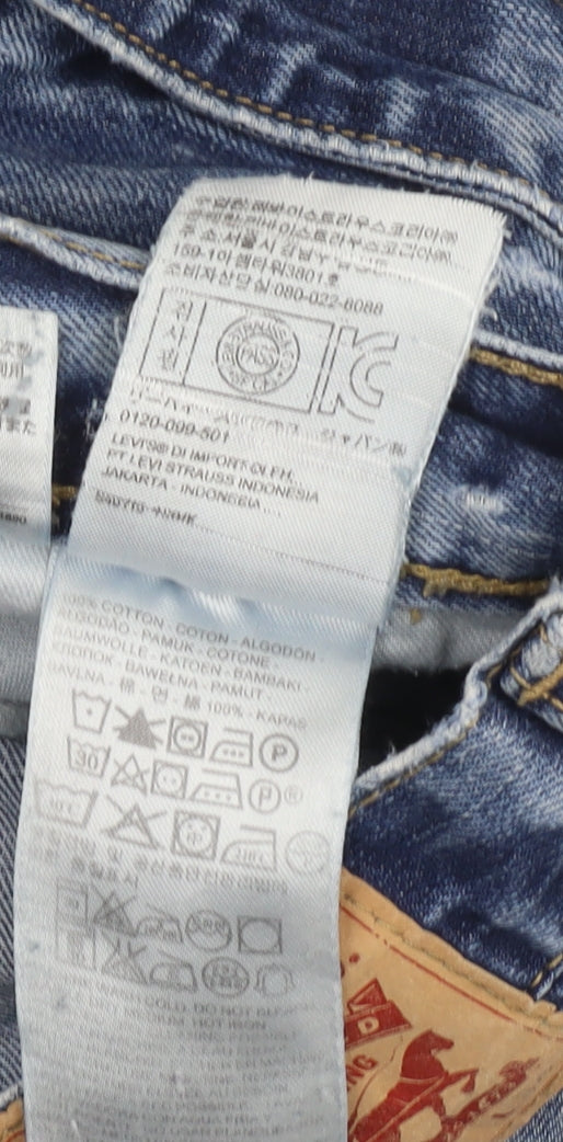 Levi's Men's Blue Straight Jeans 32W 34L Regular Fit