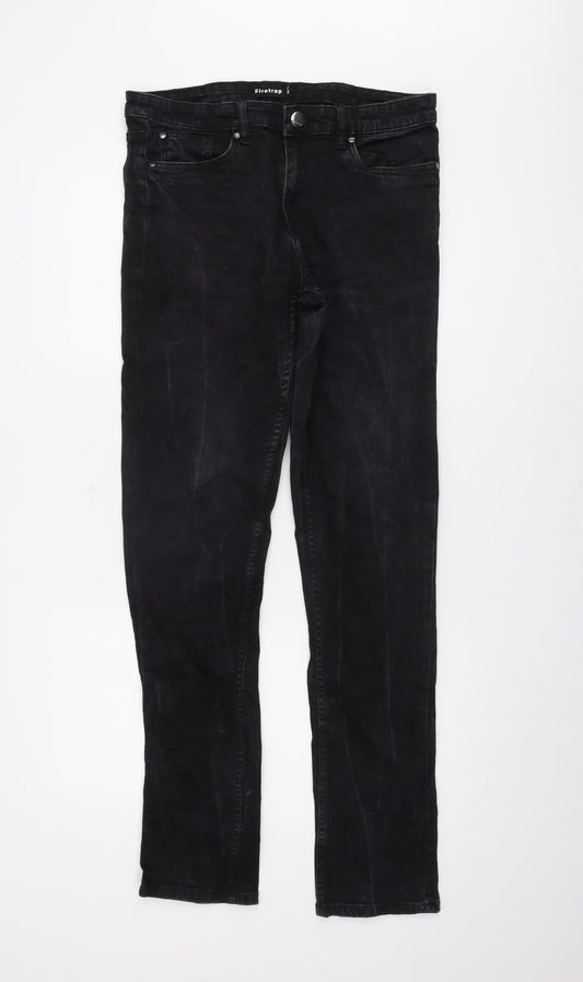 Firetrap Men's Black Slim Fit Straight Jeans, Size 34