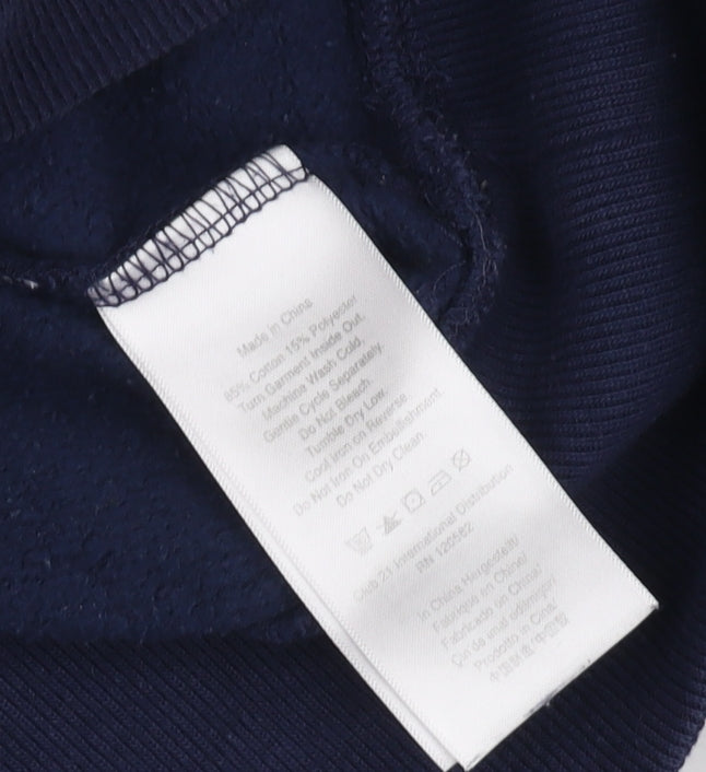 DKNY Jeans Men's Blue Pullover Hoodie - Logo Accent