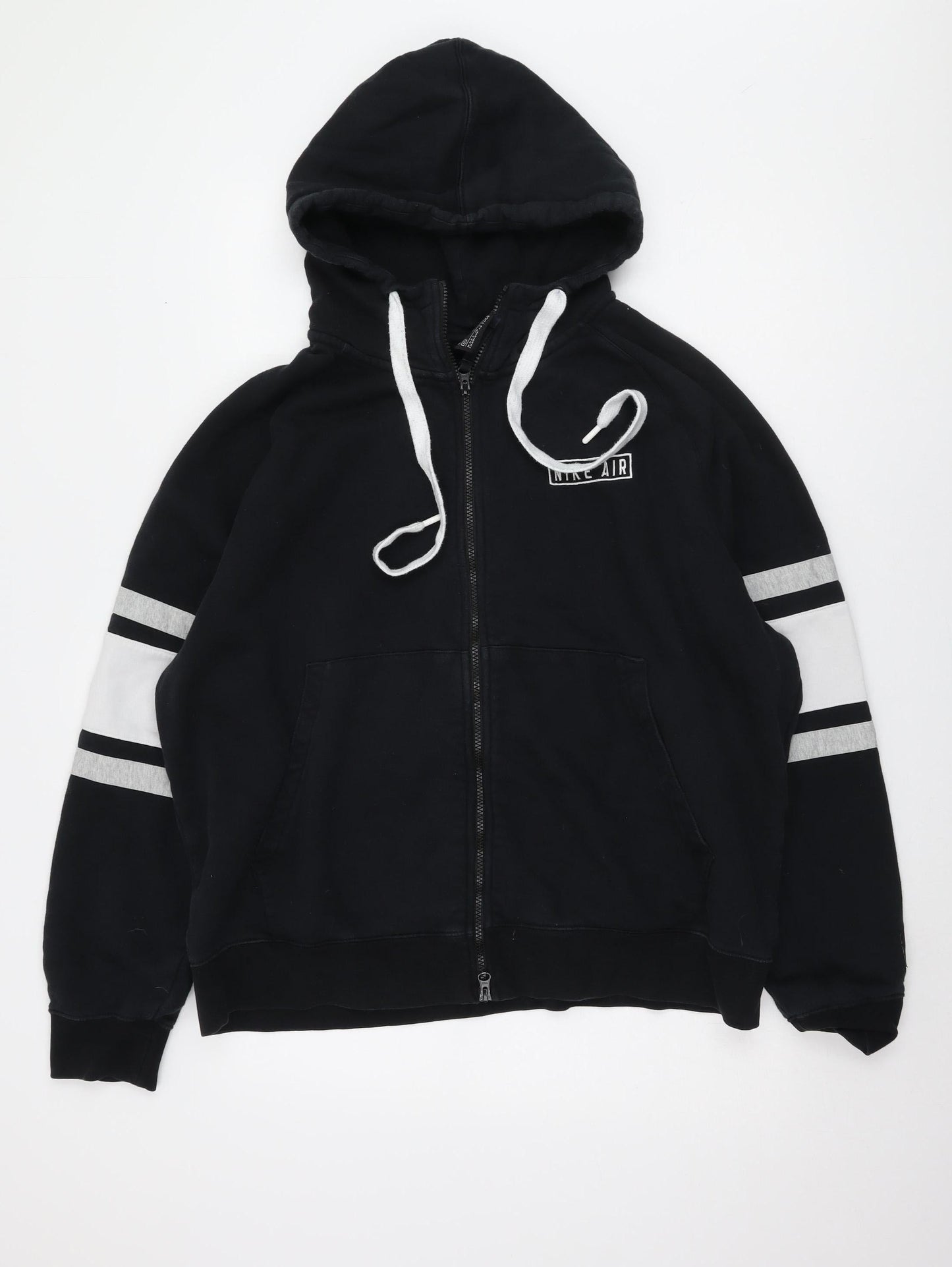 Nike Men's Black XL Full Zip Hoodie with Logo