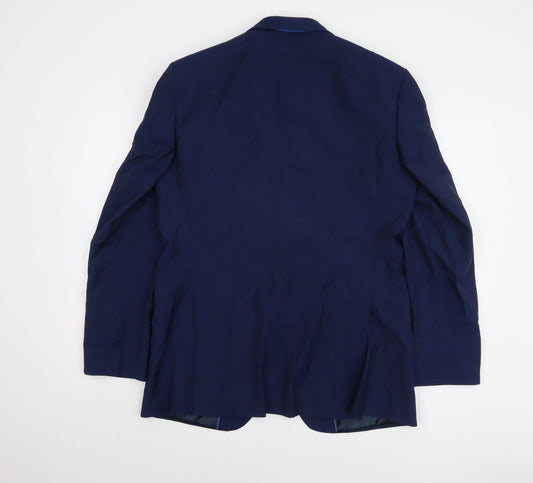 Marks and Spencer Men's Blue Wool Blazer 40