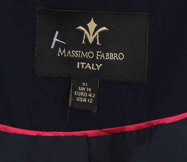 Massimo Fabbro Women's Blue Blazer Size 16