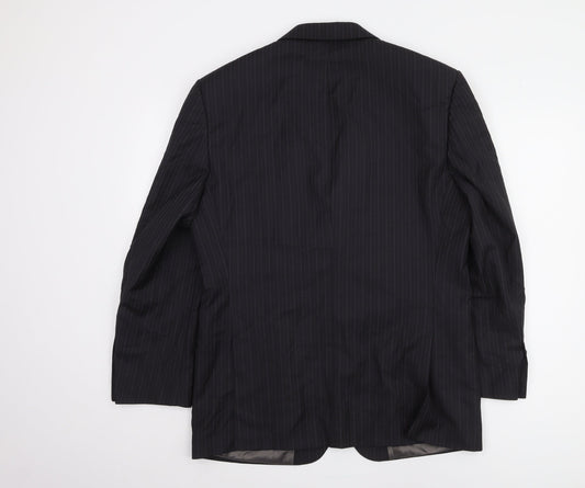 Marks and Spencer Men's Grey Striped Blazer 40 Short
