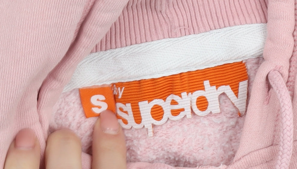 Superdry Women's Pink Hoodie, S, Logo, Casual