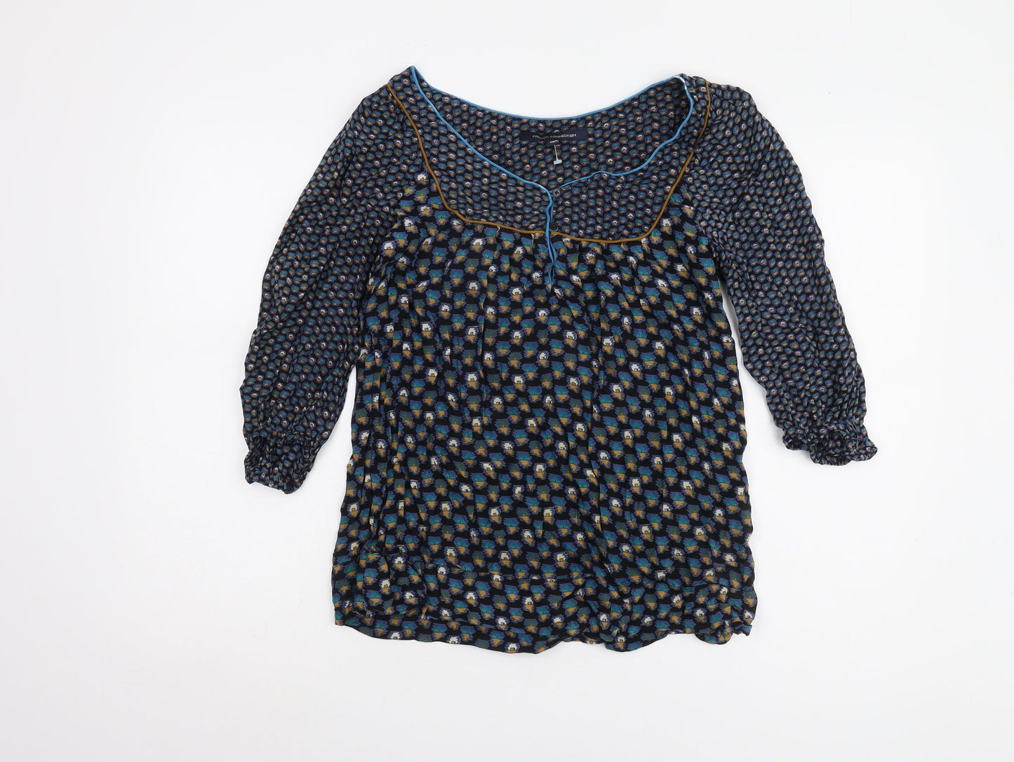French Connection Women's Blouse Size 8 Multi Geometric Tunic