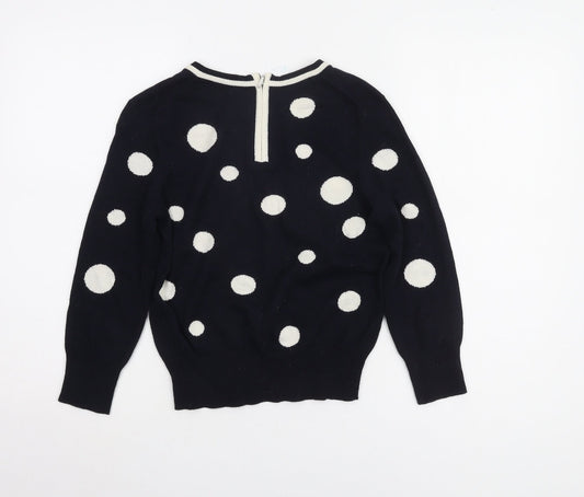 Hobbs Women’s Black Polka Dot Pullover Jumper, Size 8