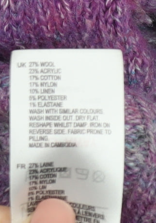 White Stuff Women’s Purple Crew Neck Pullover Jumper