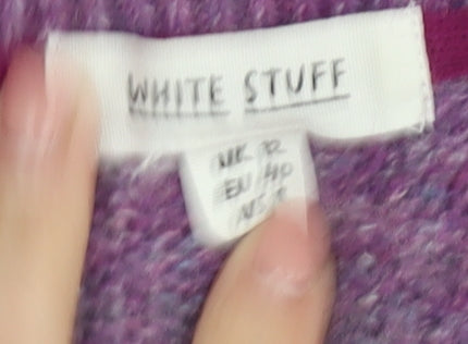 White Stuff Women’s Purple Crew Neck Pullover Jumper