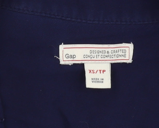 Womens UK Size XS Gap Blue Viscose Blouse