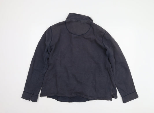 Crew Clothing Men's Blue 1/4 Zip Sweatshirt Size 16