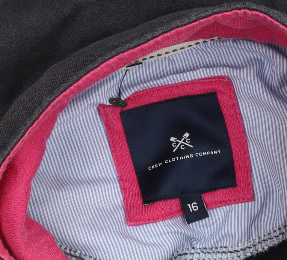 Crew Clothing Men's Blue 1/4 Zip Sweatshirt Size 16