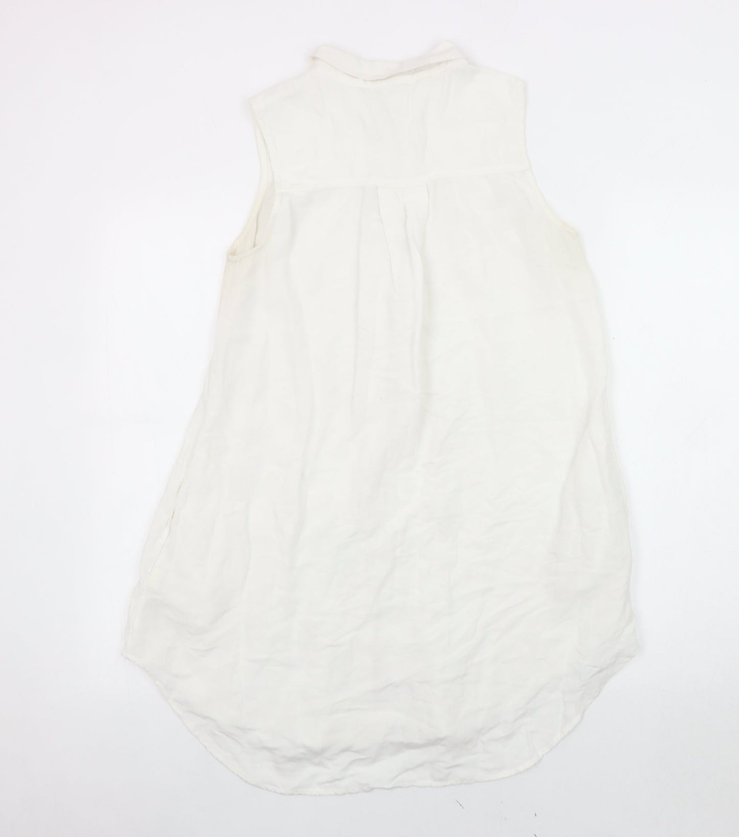 Fat Face Women's White Button-Up Shirt, Size 10