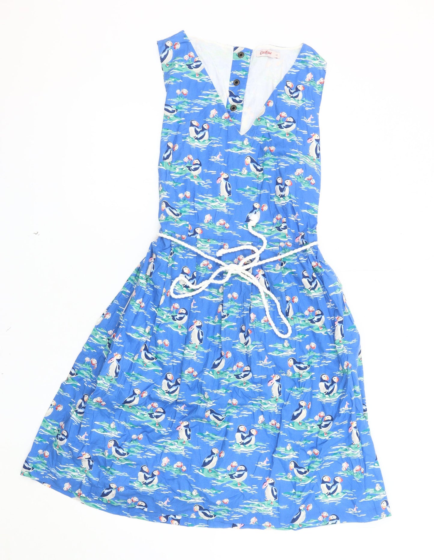 Cath Kidston Women's Blue A-Line Dress Size 12