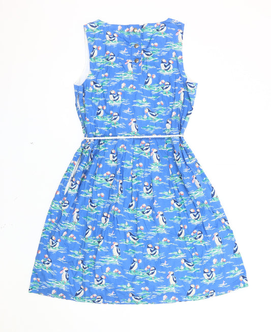 Cath Kidston Women's Blue A-Line Dress Size 12