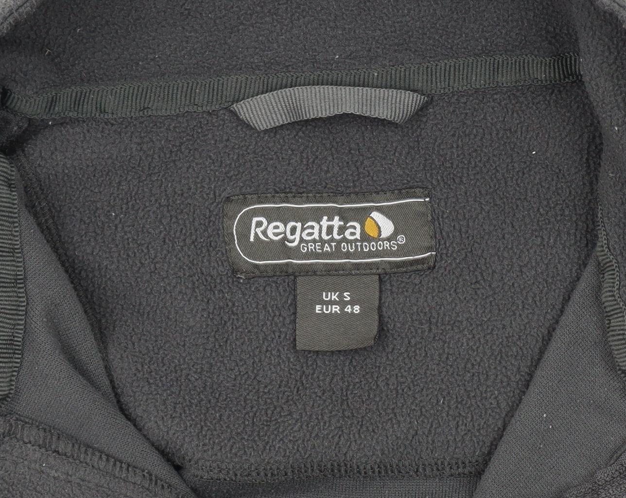 Regatta Men's Black 1/4 Zip Fleece Sweatshirt - S