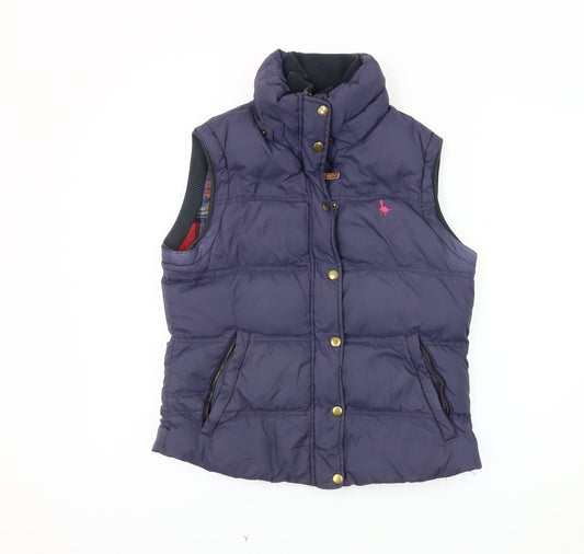 Jack Wills Women's Purple Puffer Waistcoat Size 10