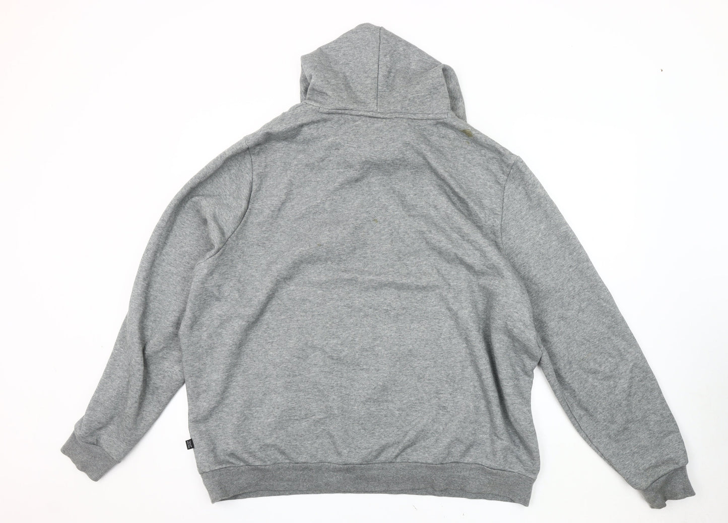 Puma Men's Grey 2XL Pullover Hoodie, Logo Accents