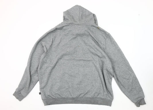 Puma Men's Grey 2XL Pullover Hoodie, Logo Accents