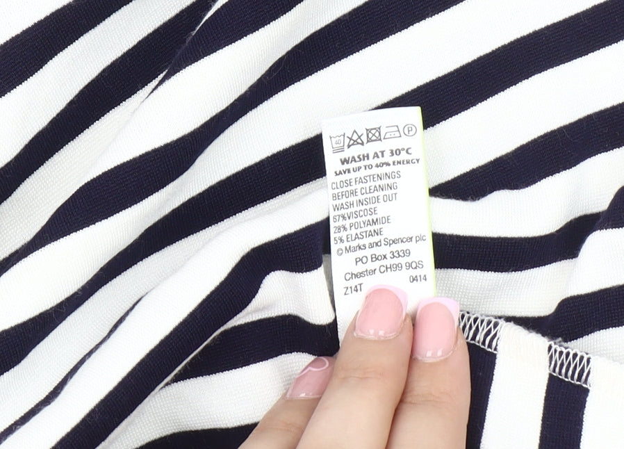 Marks and Spencer Women's Striped Sheath Dress Size 14