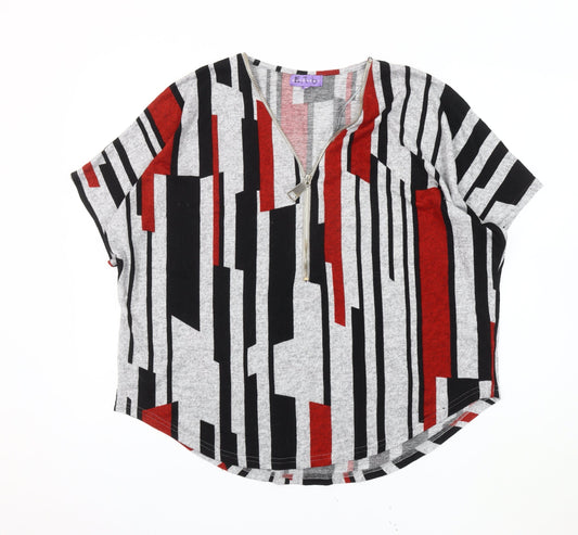 Womens UK Size 16 Autonomy Multicoloured Cotton T-Shirt