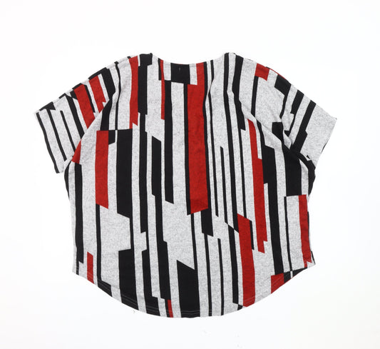 Autonomy Women's Multicoloured Geometric T-Shirt Size 16