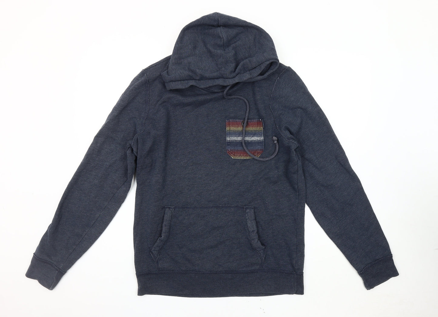 Hollister Men's Blue Pullover Hoodie, Size M, Fleece