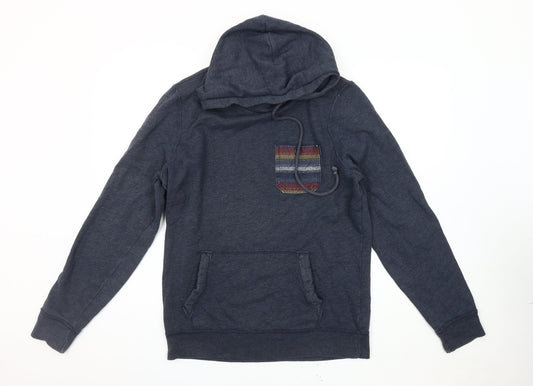 Hollister Men's Blue Pullover Hoodie, Size M, Fleece