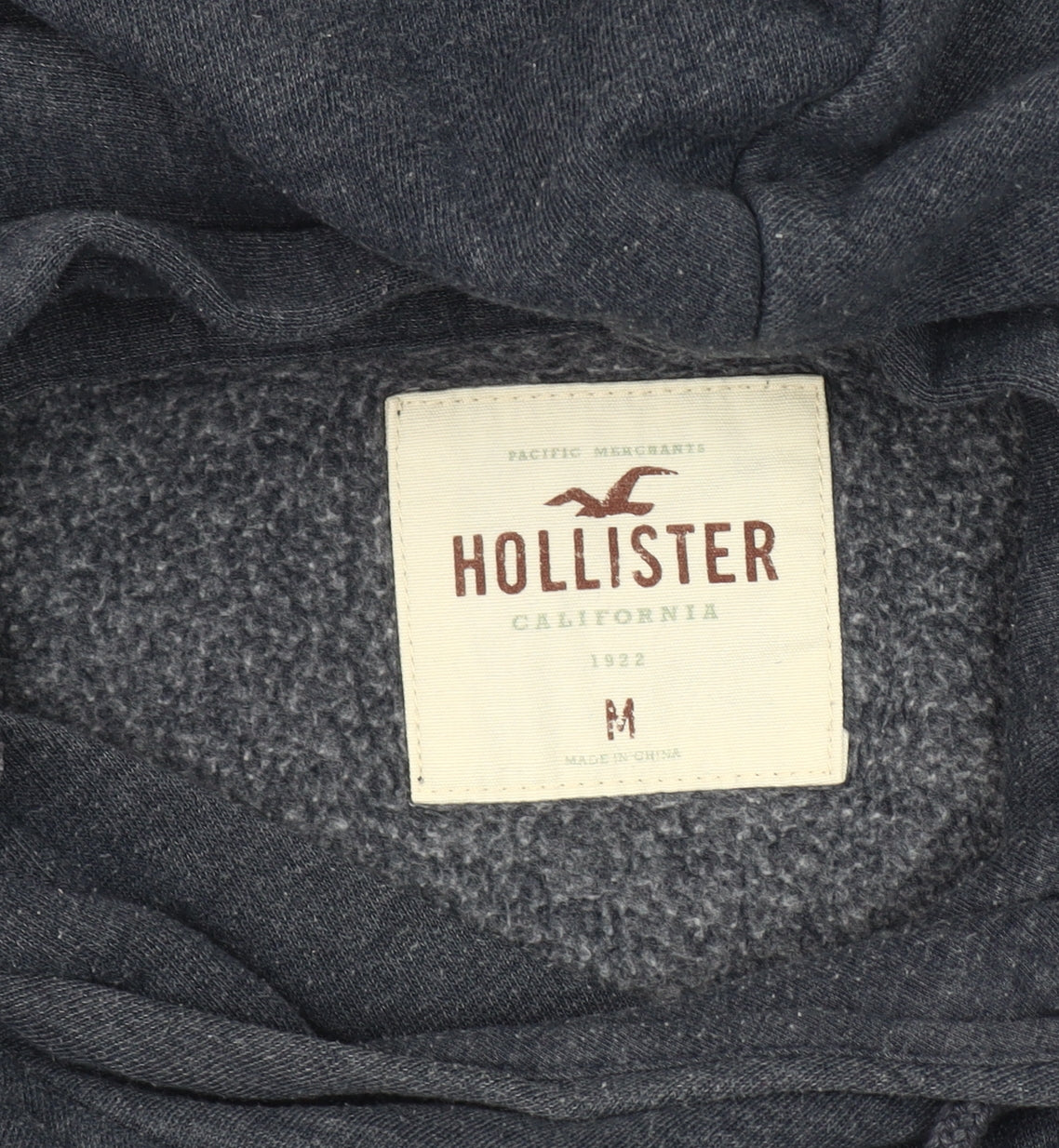 Hollister Men's Blue Pullover Hoodie, Size M, Fleece