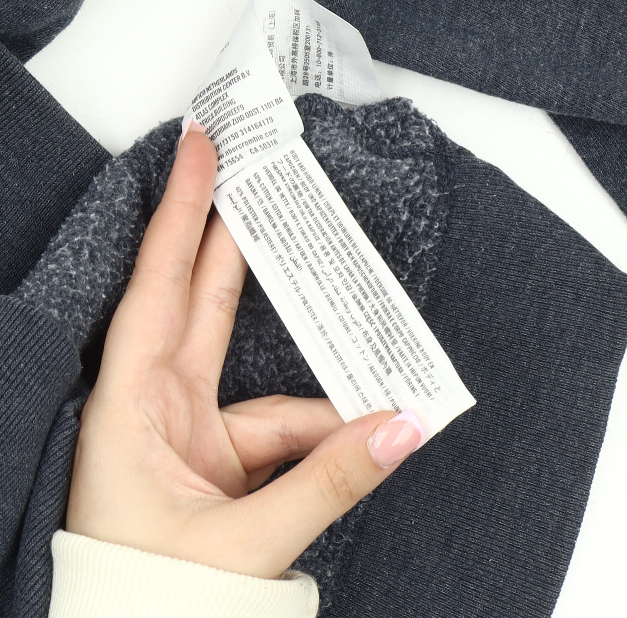 Hollister Men's Blue Pullover Hoodie, Size M, Fleece