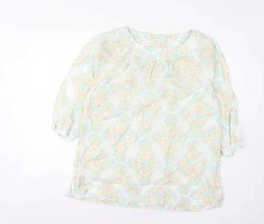 Lands' End Women's Multicoloured Tunic Blouse L