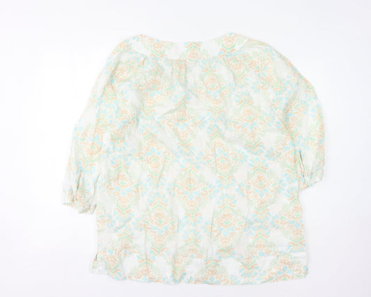 Lands' End Women's Multicoloured Tunic Blouse L