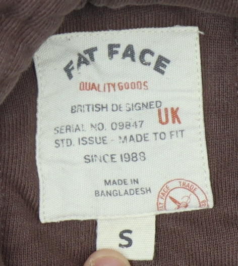 Fat Face Men's Brown Cotton Pullover Hoodie S