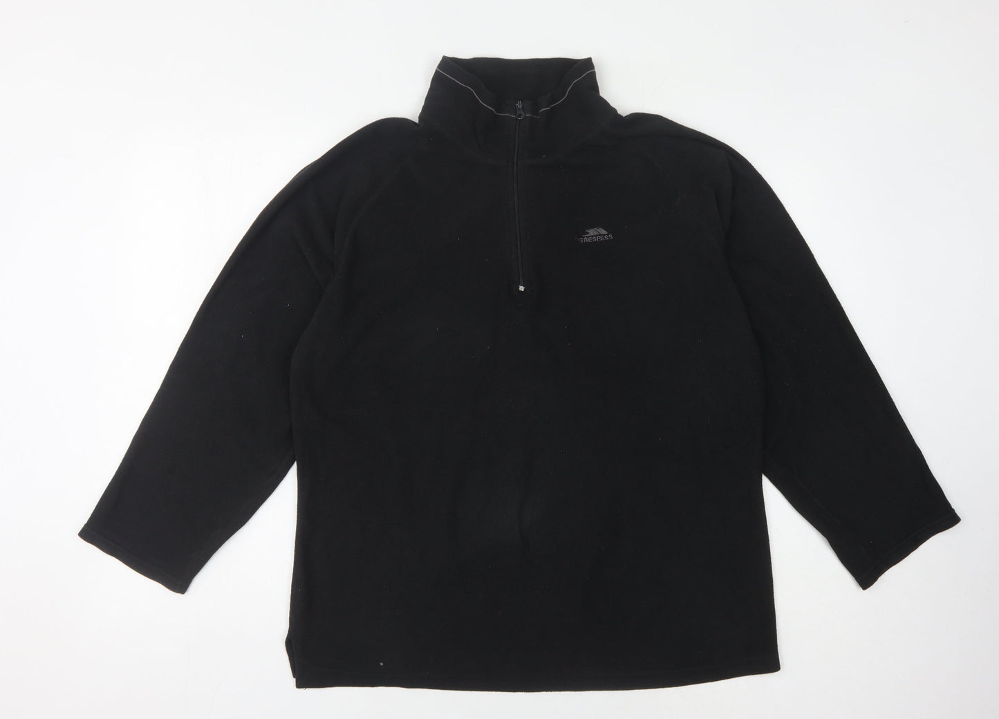 Trespass Men's Black 2XL 1/2 Zip Fleece Sweatshirt